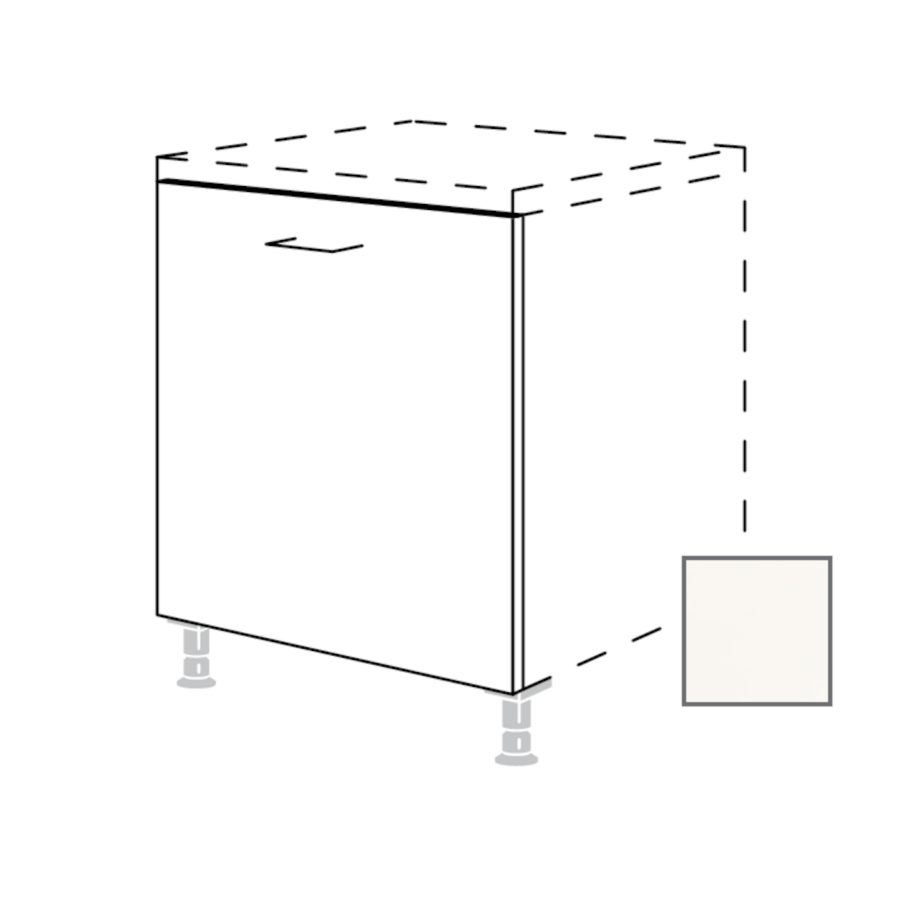 Dvierka spodní Naturel Erika24 na umývačku 60x72x1