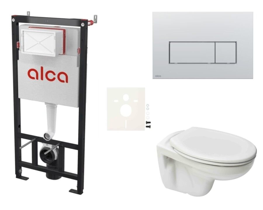 Cenově zvýhodněný závěsný WC set Alca do lehkých stěn /